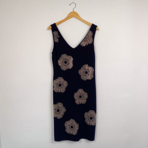 Joseph Ribkoff Studded Dress in Midnight Blue 10 - Picture 3 of 8